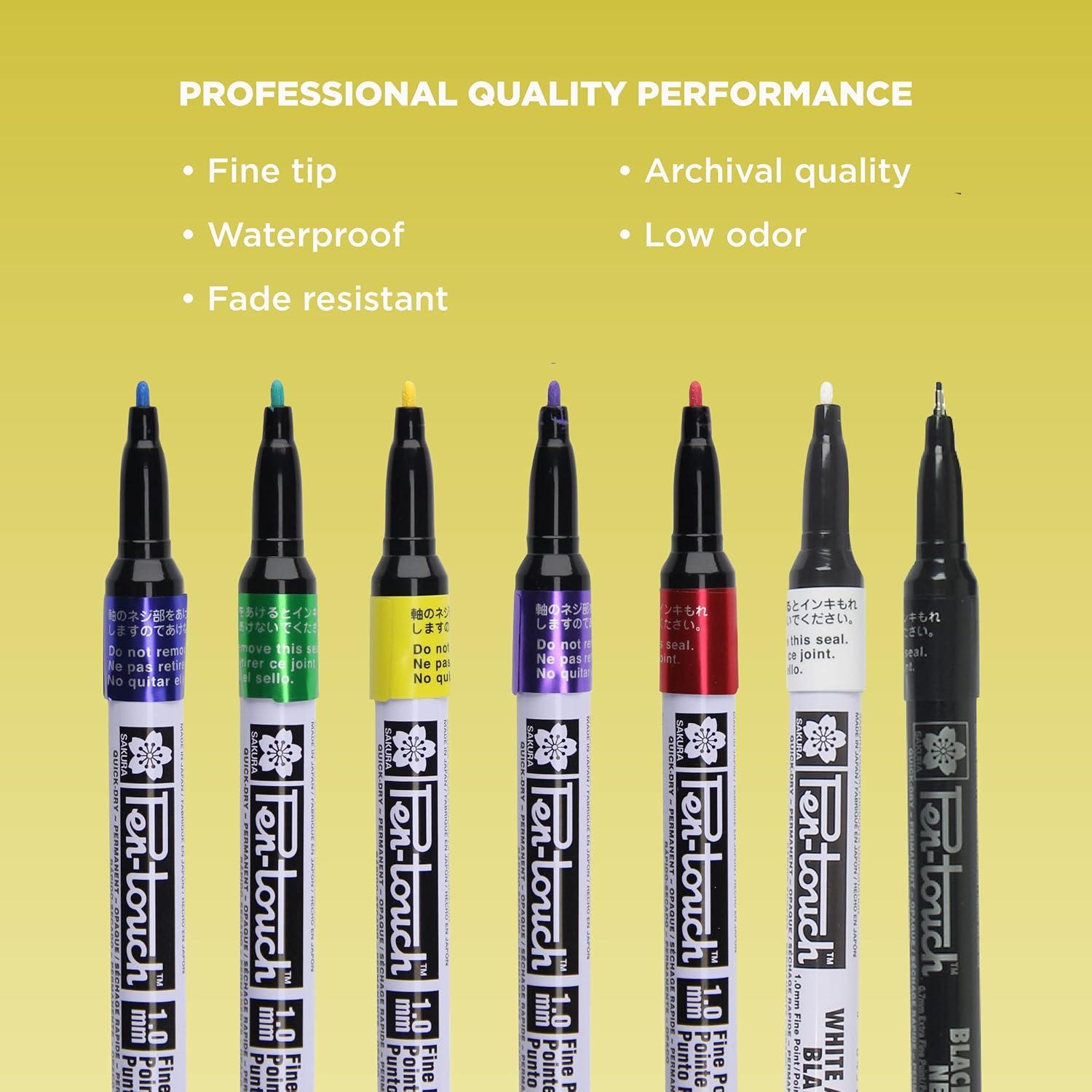 image:imageSAKURA PenTouch Paint Markers  Permanent Marker Pen  Assorted Metallic Colors  Fine Tip Size  3 Pack amp PenTouch Paint Markers Fine Tip Size  7 Pack
