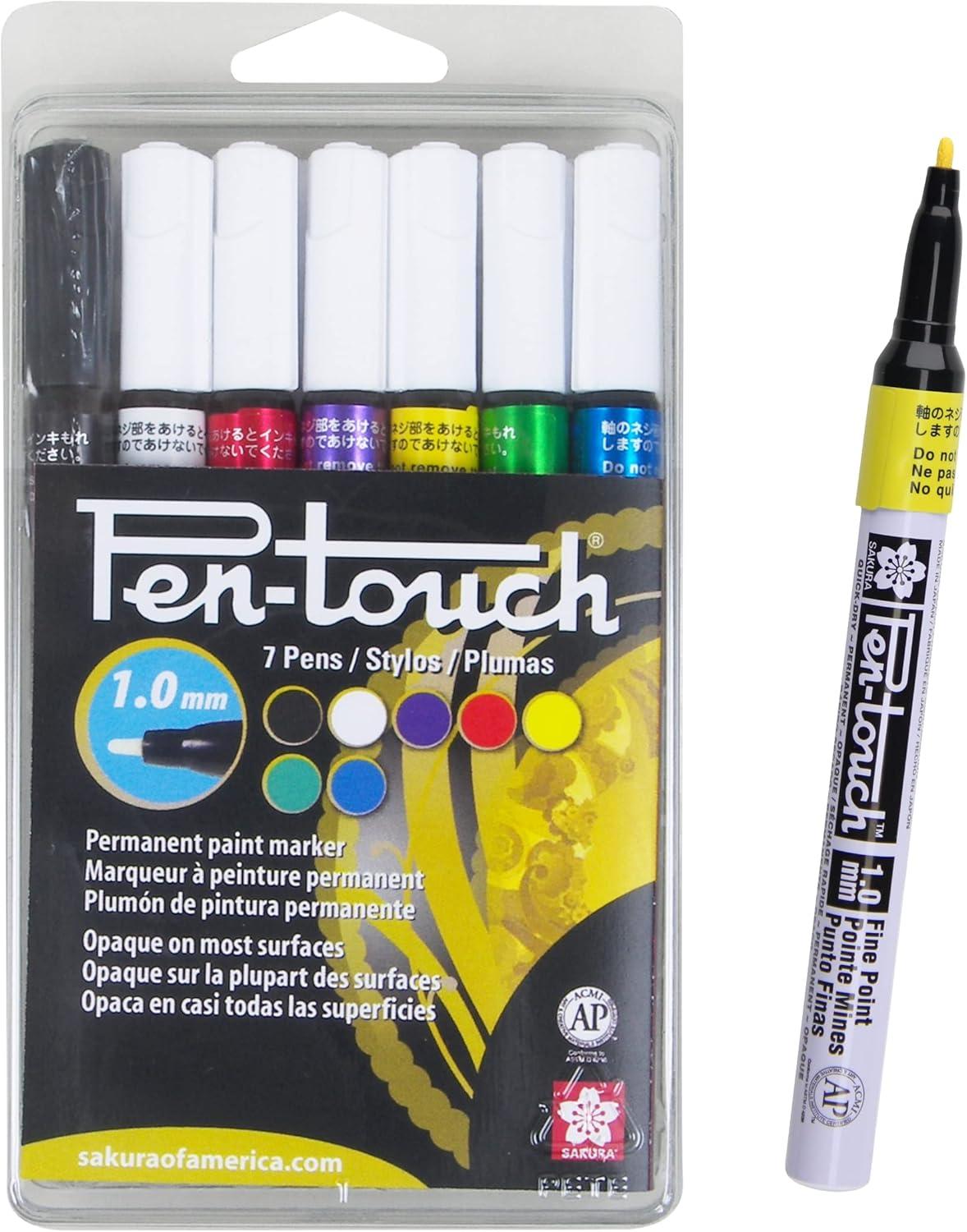 image:imageSAKURA PenTouch Paint Markers  Permanent Marker Pen  Assorted Metallic Colors  Fine Tip Size  3 Pack amp PenTouch Paint Markers Fine Tip Size  7 Pack