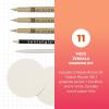 image:imageSAKURA 50113 Zentangle 11 Pc Set wZendala Round WhiteTiles 458 in Diameter white11Piece Set  458 Round