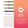 image:imageSakura Zentangle Tool Set  1 Black Pigma Micron Pens 2 Gray Micron Pens 1 Black Graphite Pencil 1 Tortillion 5 35 White Paper Tiles  White Zentangle Tiles  10 Piece Set