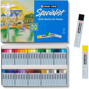 image:imageSAKURA 12Piece Cray Pas Specialist Colors May Vary Oil Pastel Set50 Count Pack of 1