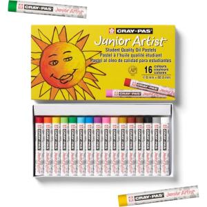 image:imageSAKURA CrayPas Junior Artist Oil Pastels 16 Count Pack of 1 Colors may vary16 Count Pack of 1