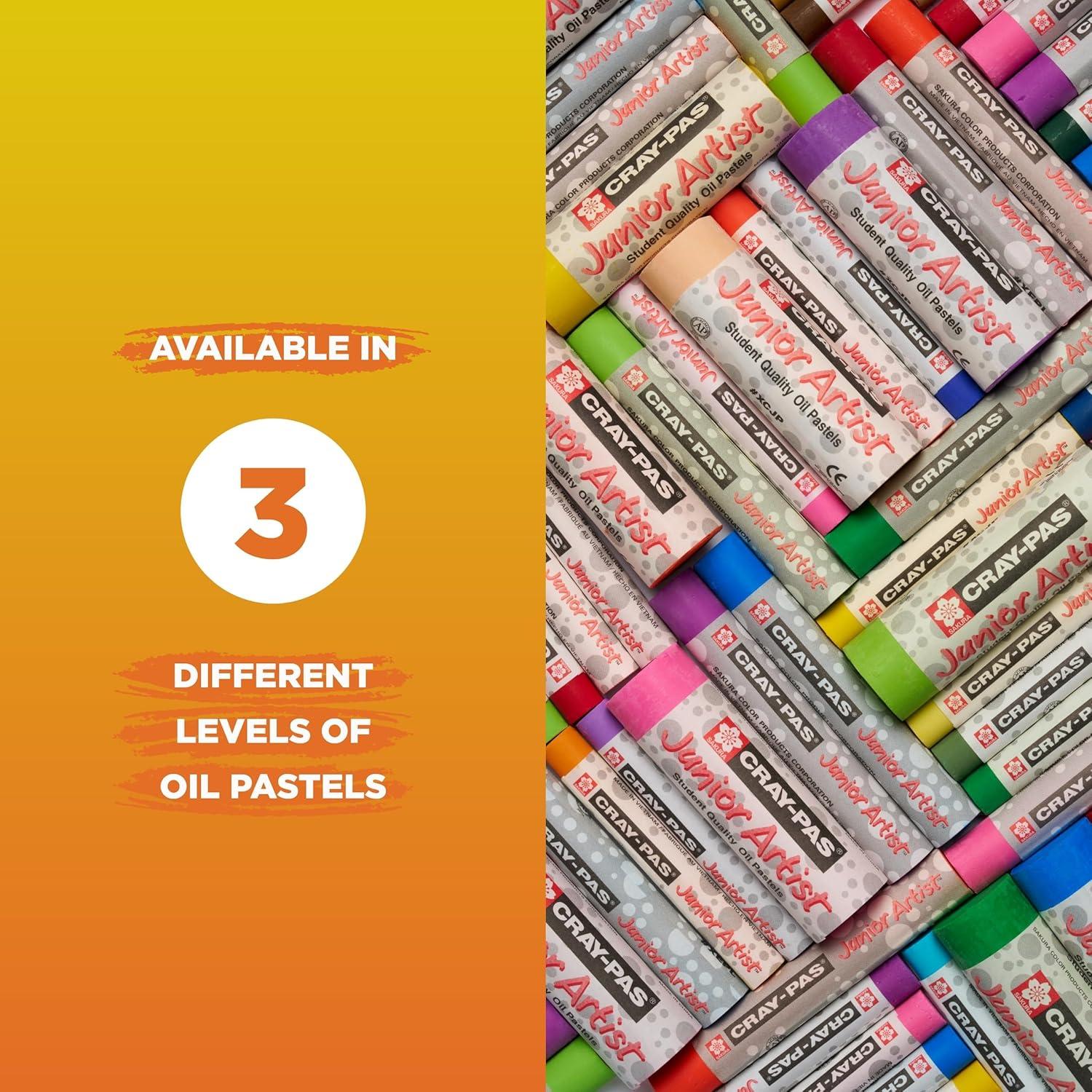 image:imageSAKURA CrayPas Junior Artist Assorted Color Oil Pastels Set of 25 XEP2525 Count Pack of 1