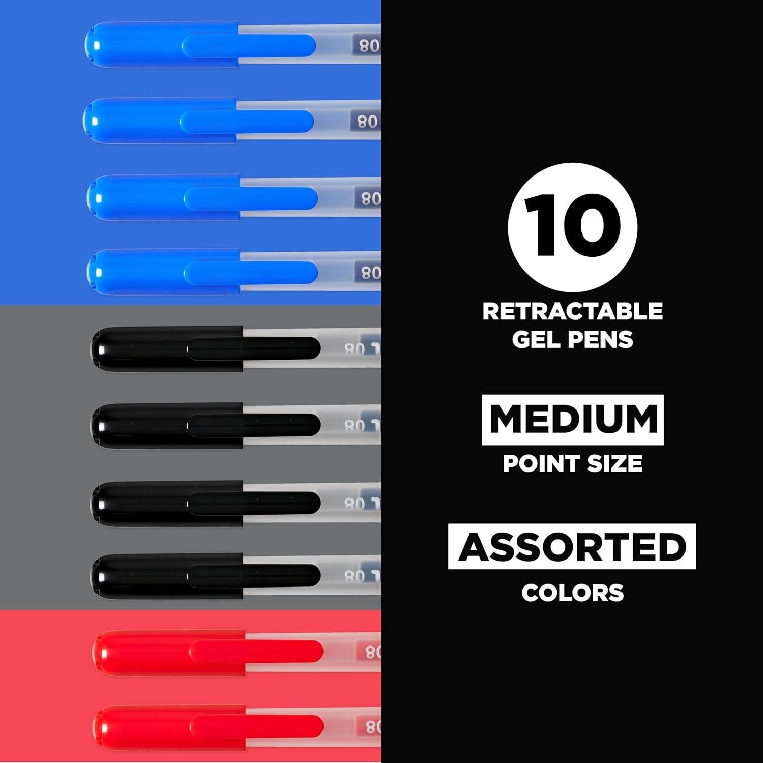 image:imageSAKURA Gelly Roll Retractable Gel Pens Colored  Metallic Gel Pens  08 Medium Point Ink Pen for Journaling Art Calligraphy or Drawing  Assorted Colored Ink  10 Pens1 Count Pack of 10