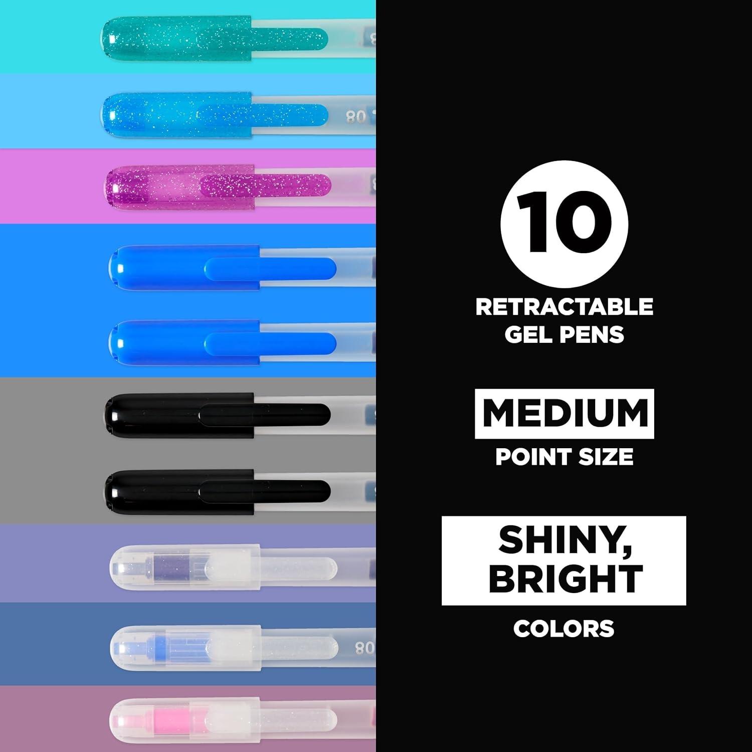 image:imageSAKURA Gelly Roll Retractable Gel Pens Colored  Metallic Gel Pens  08 Medium Point Ink Pen for Journaling Art Calligraphy or Drawing  Assorted Colored Ink  10 Pens1 Count Pack of 10