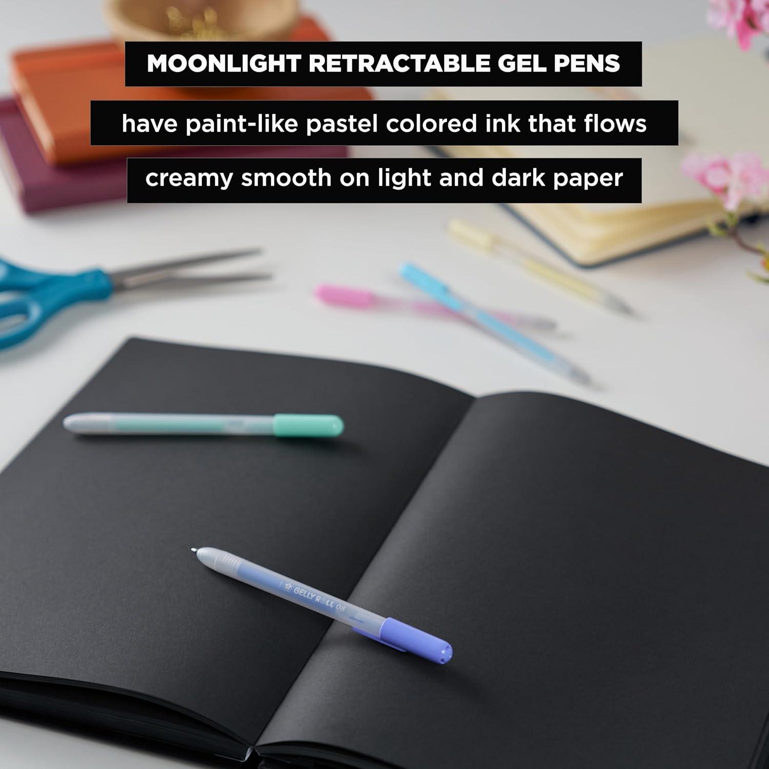 image:imageSAKURA Gelly Roll Retractable Gel Pens Colored  Metallic Gel Pens  08 Medium Point Ink Pen for Journaling Art Calligraphy or Drawing  Assorted Colored Ink  10 Pens1 Count Pack of 6