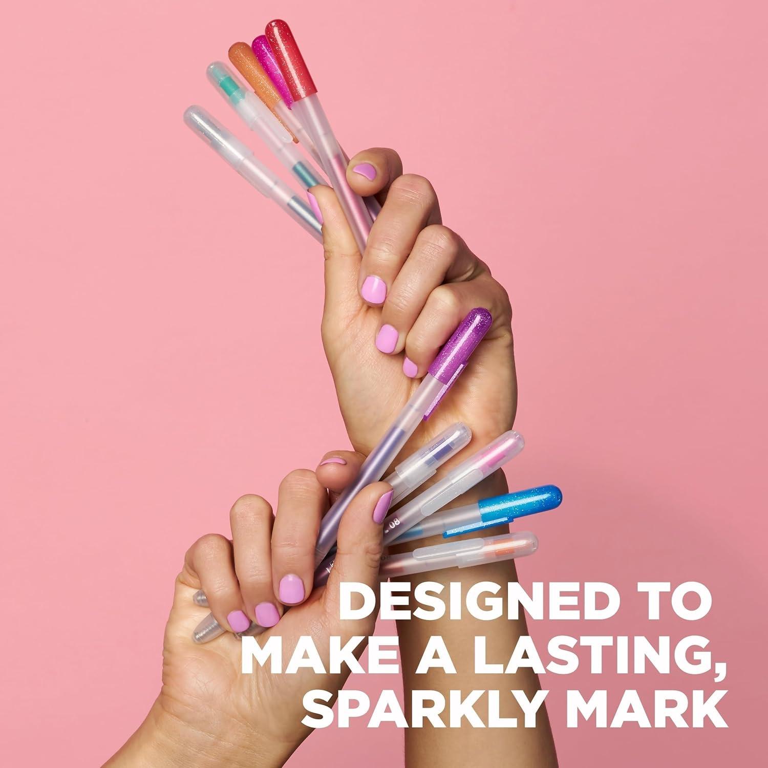 image:imageSAKURA Gelly Roll Retractable Gel Pens Colored  Metallic Gel Pens  08 Medium Point Ink Pen for Journaling Art Calligraphy or Drawing  Assorted Colored Ink  10 Pens1 Count Pack of 10