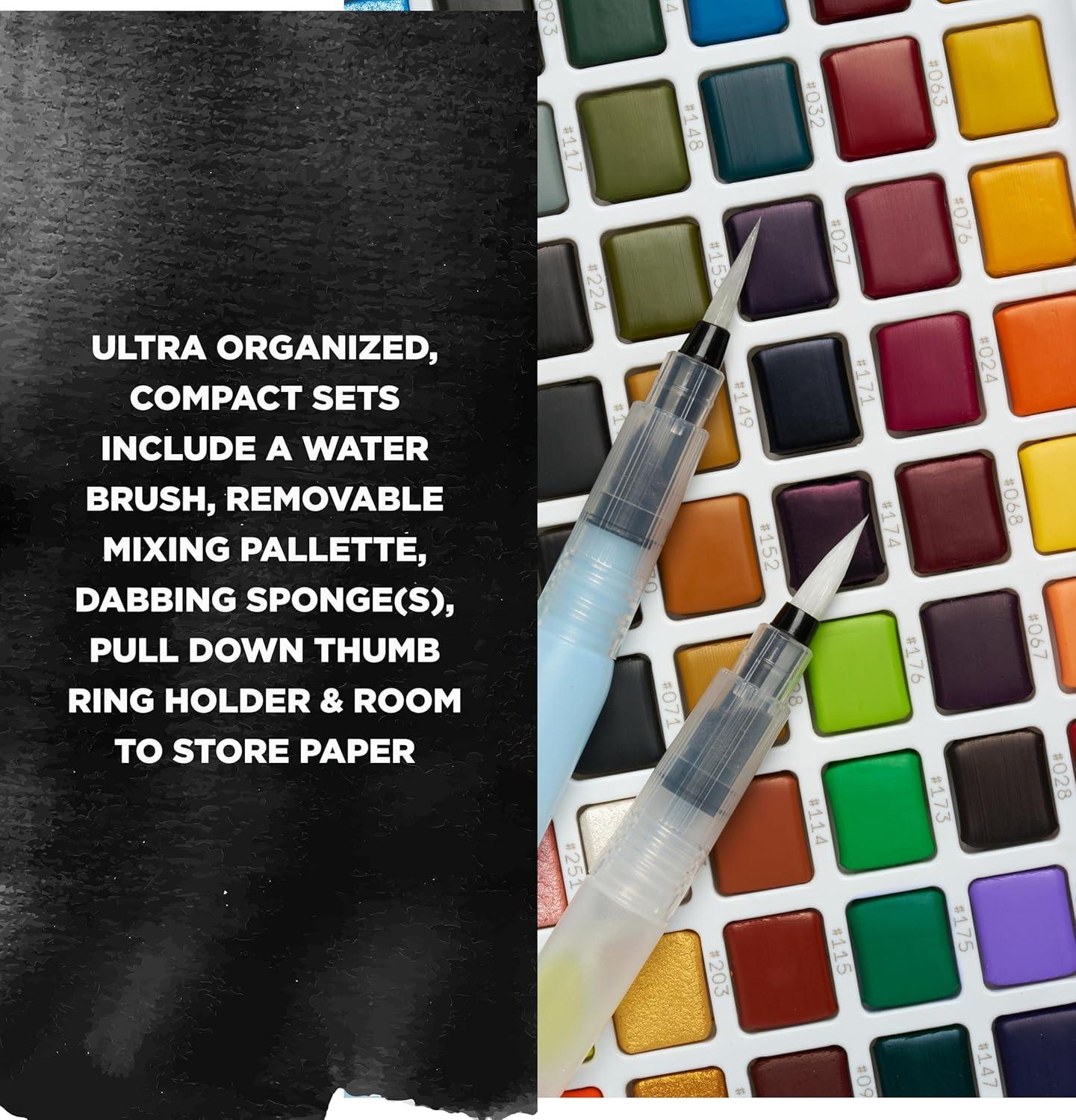 image:imageSAKURA Koi Field 30 Assorted Watercolors with Water Brush Sketch Set XNCW30N30 Colors
