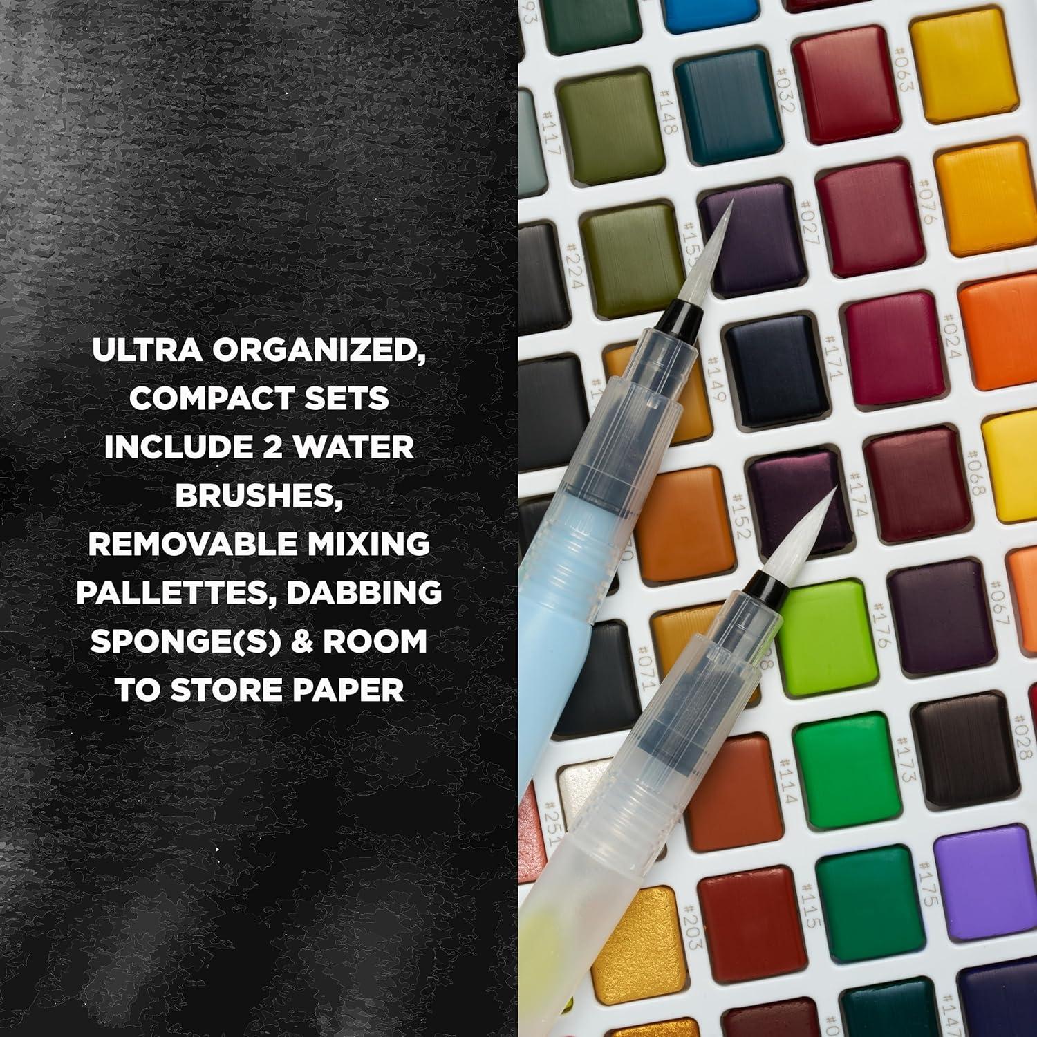 image:imageSAKURA Koi Field 30 Assorted Watercolors with Water Brush Sketch Set XNCW30N72 Colors
