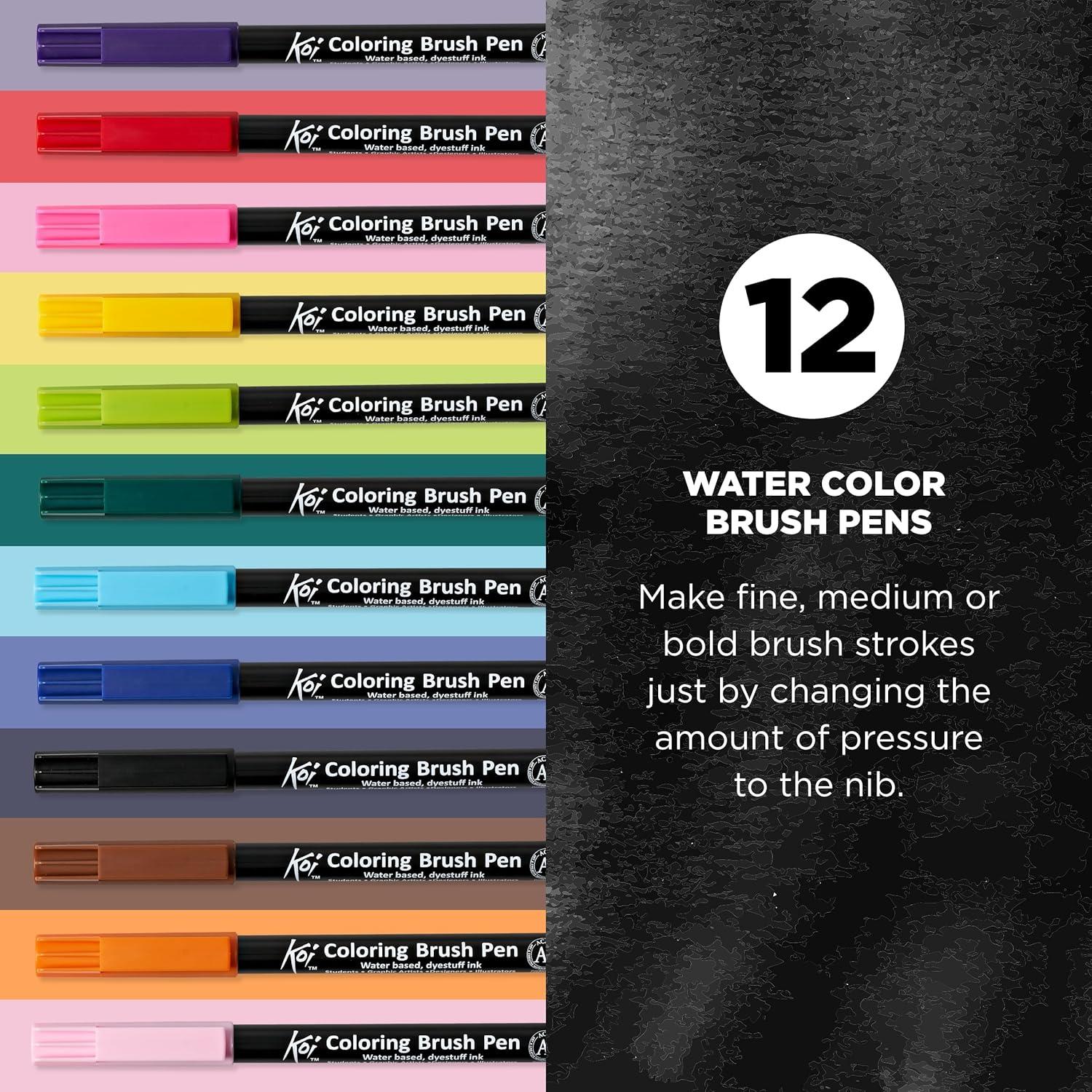 image:imageSAKURA XBR12SA 12Piece Koi Assorted Coloring Brush Pen Set12 Color Set