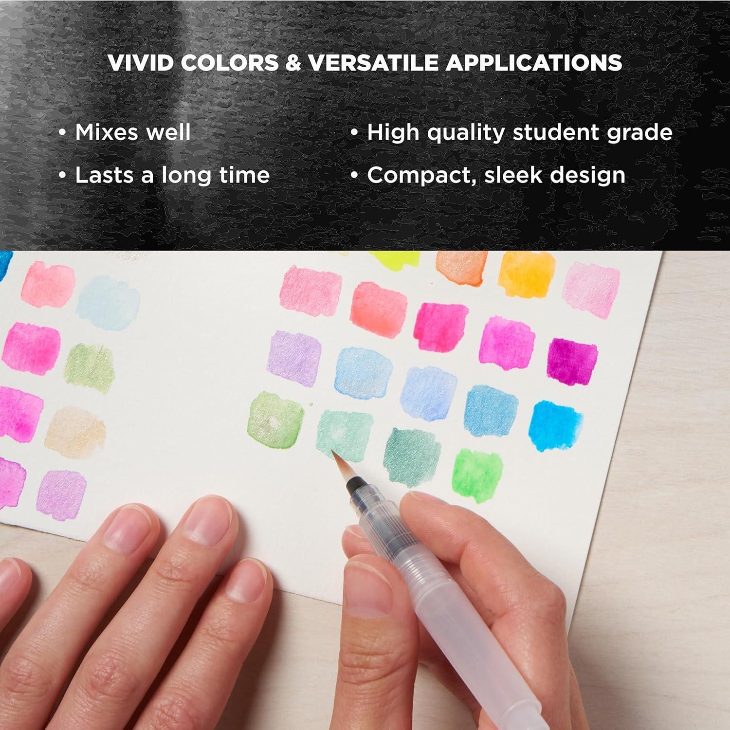 image:imageSAKURA XNCW24N 24 Assorted Watercolors Field Sketch Set with BrushMulticolor