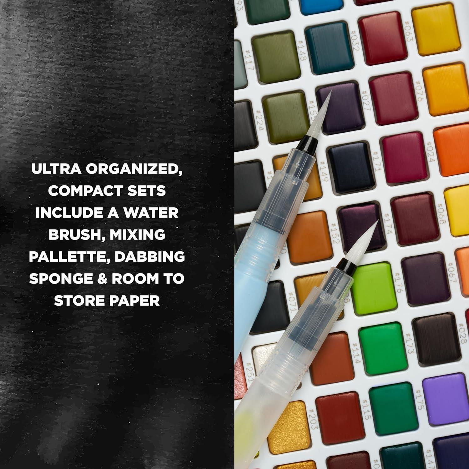 image:imageSAKURA XNCW24N 24 Assorted Watercolors Field Sketch Set with BrushMulticolor