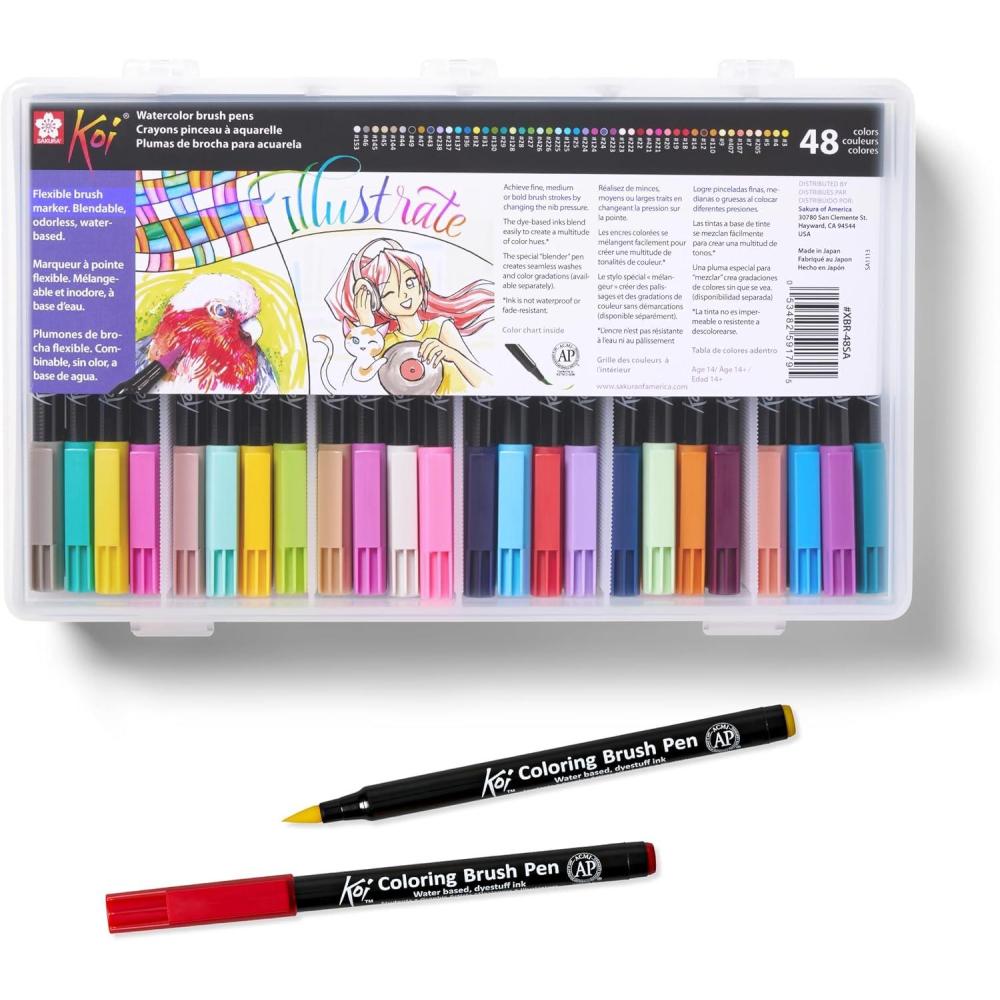 image:imageSAKURA XBRBlend 2Piece Blister Card Koi Colorless Blender Set48 Color Set