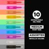 image:imageSAKURA Gelly Roll Retractable Gel Pens Colored  Metallic Gel Pens  08 Medium Point Ink Pen for Journaling Art Calligraphy or Drawing  Assorted Colored Ink  10 Pens1 Count Pack of 10