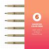 image:imageSAKURA Micron PN Soft Nib 6 Asst Archival Colors 502216 Pen Pack