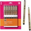 image:imageSAKURA Pigma Micron Fineliner Pens  Archival Black Ink Pens  Pens for Writing Drawing or Journaling  Assorted Point Sizes  6 PackBlack