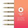 image:imageSAKURA Pigma Micron Fineliner Pens  Archival Black Ink Pens  Pens for Writing Drawing or Journaling  Assorted Point Sizes  6 PackBlack