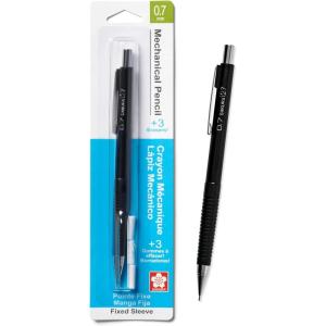 image:imageSAKURA 50297 Mechanical Pencil Fixed Sleeve 05mm with 3 Erasers Black07mm Pencil