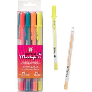 image:imageSAKURA Gelly Roll Moonlight 10 Pastel amp Opaque Gel Pens  Bold Point Ink Pen for Journaling Art Calligraphy or Drawing  Assorted Pastel Ink  Bold Line  10 PackBright