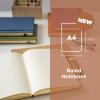 image:imageSakura Notebook Ruled A4  JapaneseInspired Lined Notebook for Effortless Writing  140 GSM Paper  Hardcover  Builtin Pen Holder  Expandable Inner Pocket  FlatLay  83 x 117  MulberryCinder