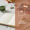 image:imageSakura Notebook Ruled A5  JapaneseInspired Lined Notebook for Effortless Writing  140 GSM Paper  Hardcover  Builtin Pen Holder  Expandable Inner Pocket  FlatLay  51 x 83  MulberryCinder