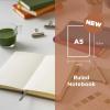 image:imageSakura Notebook Ruled A5  JapaneseInspired Lined Notebook for Effortless Writing  140 GSM Paper  Hardcover  Builtin Pen Holder  Expandable Inner Pocket  FlatLay  51 x 83  MulberryPine Needle
