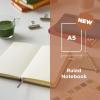 image:imageSakura Notebook Ruled A5  JapaneseInspired Lined Notebook for Effortless Writing  140 GSM Paper  Hardcover  Builtin Pen Holder  Expandable Inner Pocket  FlatLay  51 x 83  MulberryDeep Indigo