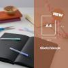 image:imageSakura Sketchbook A4  Drawing Sketchbook for Visual Journaling Effortless Sketching amp Personal Use  140 GSM Paper  Hardcover Hardcover  160 Pages  83 x 117  Black  Black PaperBlack Paper