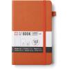 image:imageSakura Notebook Ruled A5  JapaneseInspired Lined Notebook for Effortless Writing  140 GSM Paper  Hardcover  Builtin Pen Holder  Expandable Inner Pocket  FlatLay  51 x 83  MulberryAmber