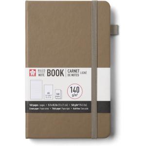 image:imageSakura Notebook Ruled A5  JapaneseInspired Lined Notebook for Effortless Writing  140 GSM Paper  Hardcover  Builtin Pen Holder  Expandable Inner Pocket  FlatLay  51 x 83  MulberryCinder