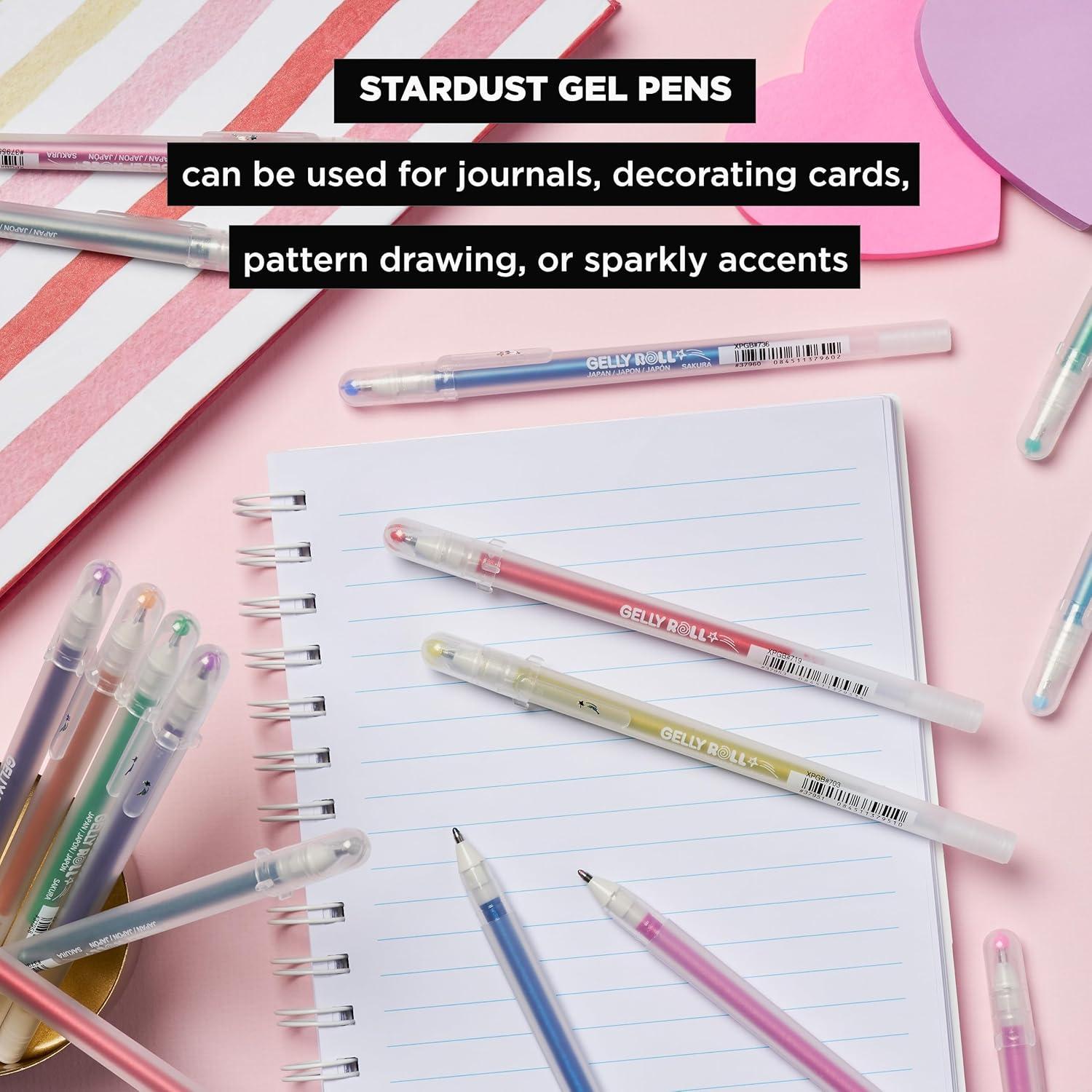 image:imageSAKURA 37903 6Piece Gelly Roll Assorted Colors Stardust Galaxy Pen Set6 Meteor Pens