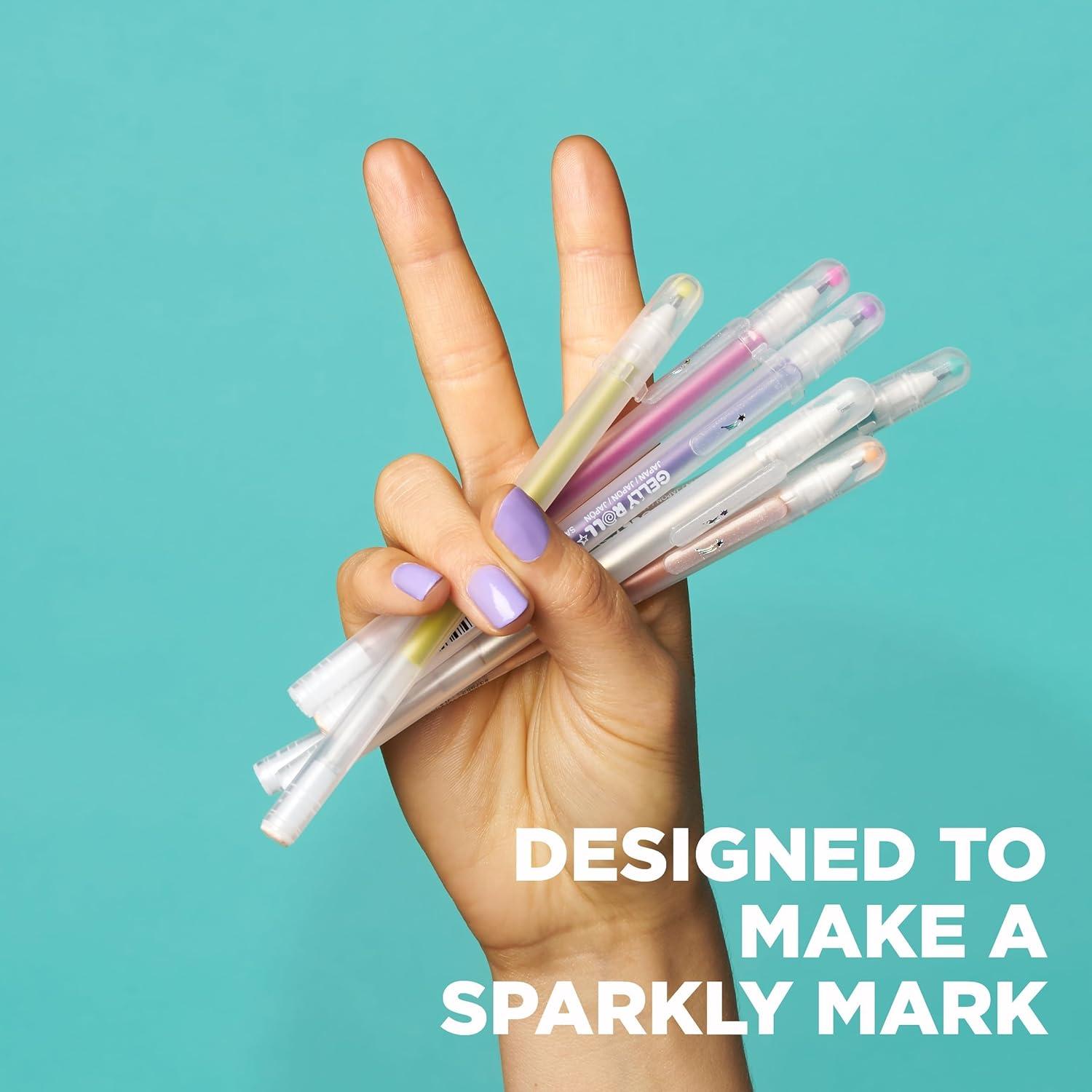 image:imageSAKURA 37903 6Piece Gelly Roll Assorted Colors Stardust Galaxy Pen Set6 Meteor Pens