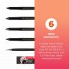 image:imageSAKURA 50204 8Piece Pigma Sensei Manga Drawing Kit Black6PC Drawing Set