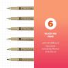 image:imageSAKURA Pigma Micron Black Ink Multitip Set 6 Pack1 Count Pack of 6