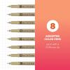 image:imageSAKURA Pigma Micron Fineliner Pens  Archival Black and Colored Ink Pens  For Writing Drawing or Journaling  Black and Assorted Colored Ink  08 Nib Size  Fine Line  8 Pack01 Tip