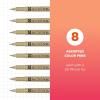 image:imageSAKURA Pigma Micron Fineliner Pens  Archival Black and Colored Ink Pens  For Writing Drawing or Journaling  Black and Assorted Colored Ink  08 Nib Size  Fine Line  8 Pack05 Tip