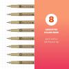 image:imageSAKURA Pigma Micron Fineliner Pens  Archival Black and Colored Ink Pens  For Writing Drawing or Journaling  Black and Assorted Colored Ink  08 Nib Size  Fine Line  8 Pack08 Tip Pack of 1