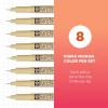 image:imageSAKURA Pigma Micron Fineliner Pens  Archival Colored Ink Pens  For Writing Drawing or Journaling  Colored Ink  01 Point Size  8 Pack