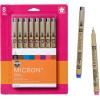 image:imageSAKURA Pigma Micron Fineliner Pens  Archival Black and Colored Ink Pens  For Writing Drawing or Journaling  Black and Assorted Colored Ink  08 Nib Size  Fine Line  8 Pack01 Tip