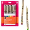 image:imageSAKURA Pigma Micron Fineliner Pens  Archival Colored Ink Pens  For Writing Drawing or Journaling  Colored Ink  01 Point Size  8 Pack