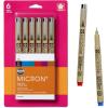 image:imageSAKURA Pigma Micron Fineliner Pens 03 Tip Size Archival Asst Colors 6 PK 5004901 Tip