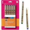 image:imageSAKURA Pigma Micron Fineliner Pens 03 Tip Size Archival Asst Colors 6 PK 5004903 Tip