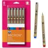 image:imageSAKURA Pigma Micron Fineliner Pens 03 Tip Size Archival Asst Colors 6 PK 5004905 Tip