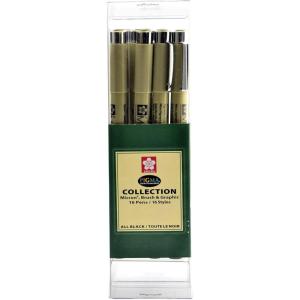 image:imageSAKURA Pigma Micron Black Ink Multitip Set 6 Pack16 Count Pack of 1