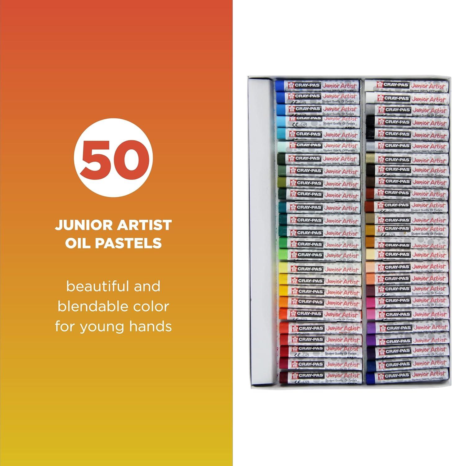 image:imageSAKURA CrayPas Junior Artist Oil Pastel Set  Chubbies Pastel Size  Soft Oil Pastels for Kids amp Artists  12 Colors amp Soft Oil Pastels for Kids amp Artists  50 Sticks