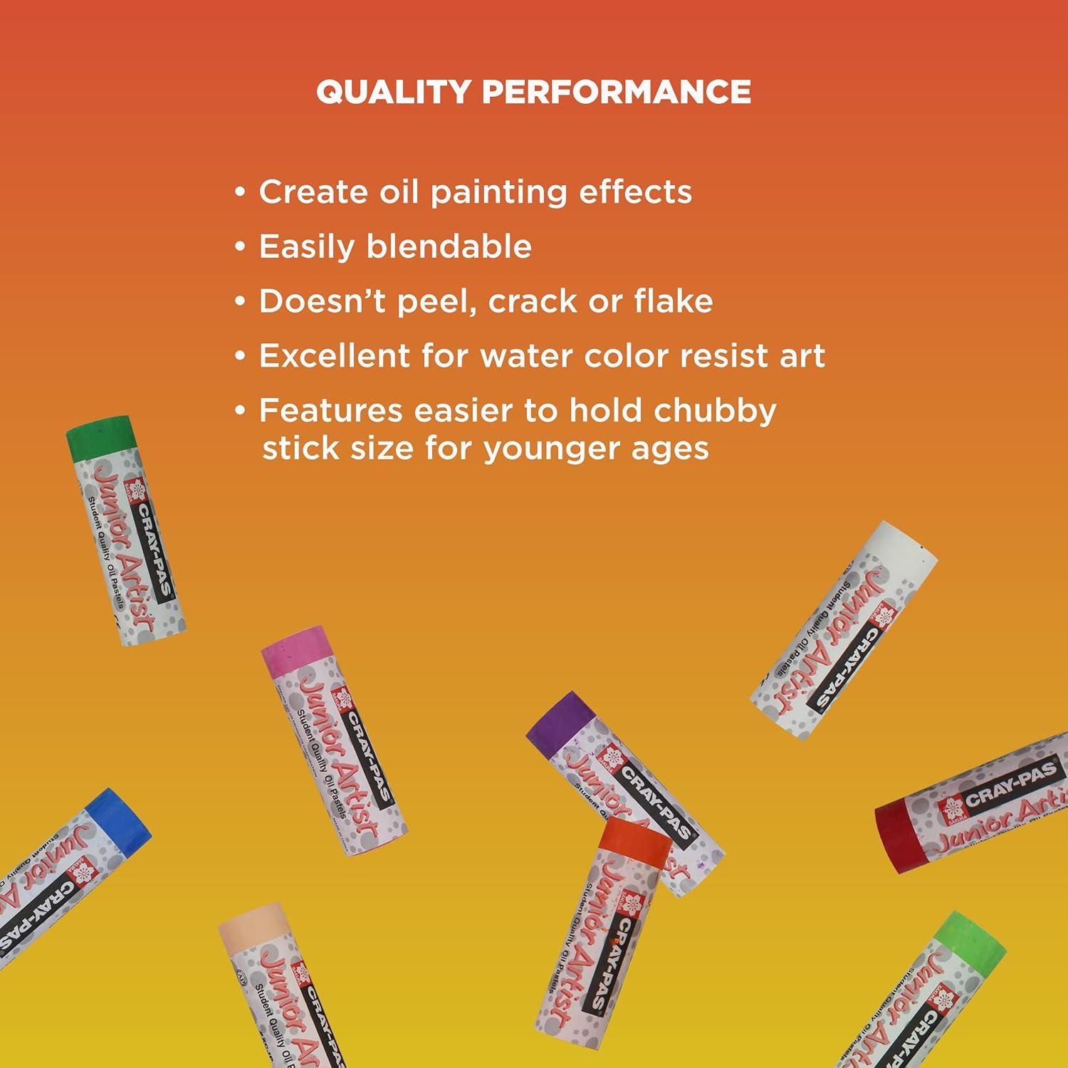 image:imageSAKURA CrayPas Junior Artist Oil Pastel Set  Chubbies Pastel Size  Soft Oil Pastels for Kids amp Artists  12 Colors amp Soft Oil Pastels for Kids amp Artists  50 Sticks