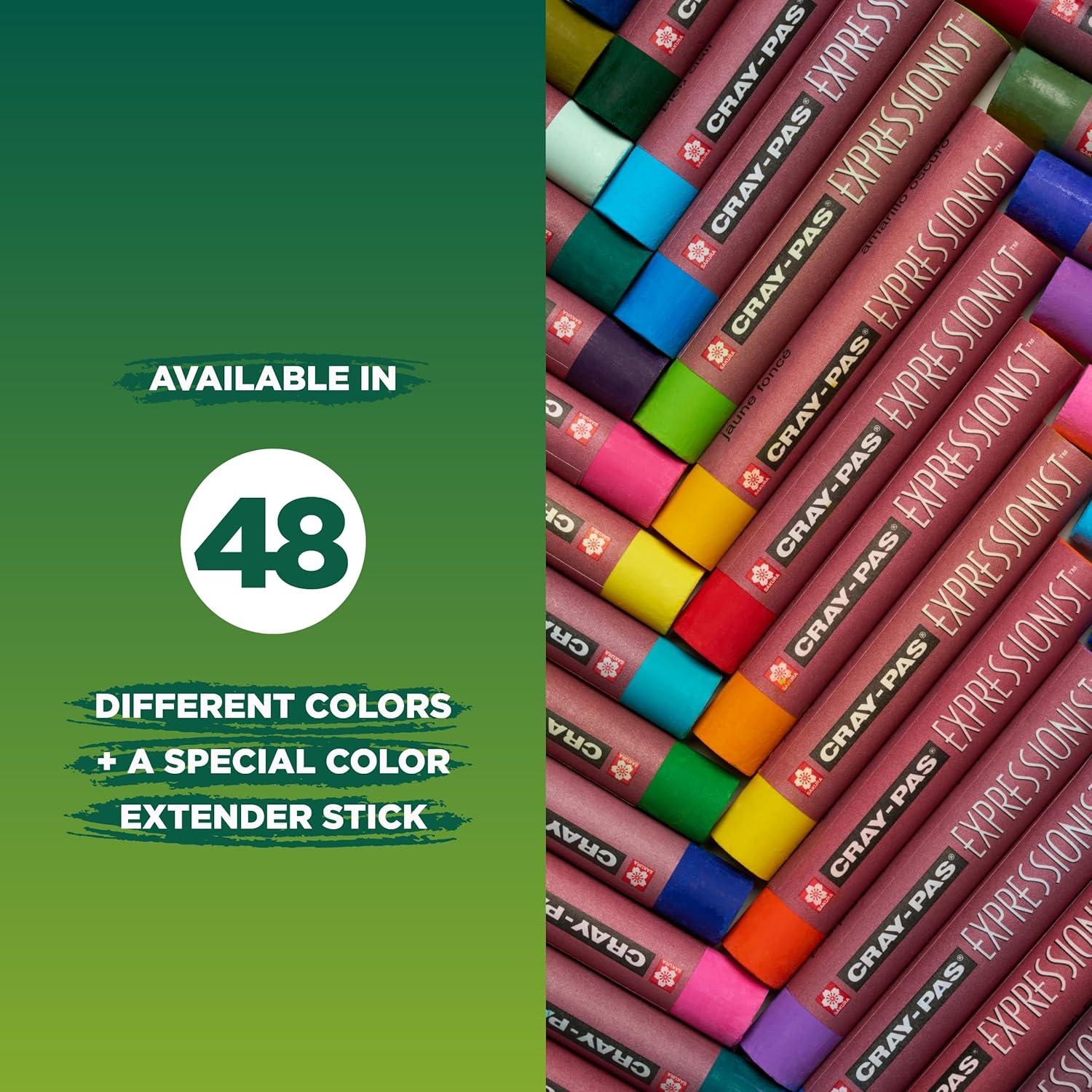 image:imageSAKURA XLP12 12Piece CrayPas Expressionist Assorted Color Oil Pastel Set Multicolor 12 Color Set