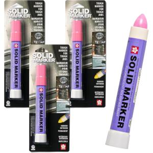 image:imageSakura Solid Paint Markers  Permanent Marker Pens  Window Wood amp Glass Marker  Purple Paint  3 PackFluorescent Pink