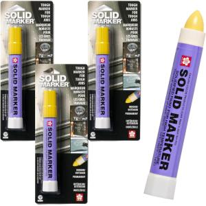image:imageSakura Solid Paint Markers  Permanent Marker Pens  Window Wood amp Glass Marker  Purple Paint  3 PackYellow