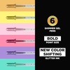 image:imageSAKURA Gelly Roll Shimmer  Shimmer Gel Ink Pen for Scrapbooking Note Decorating amp DIY Craft Pen Projects  ColorShift Gel Ink  Bold Tip Size  Multidimensional Shades  Assorted Colors  6 Count